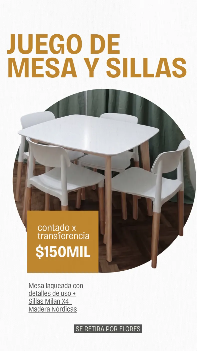 Juego de mesa y sillas