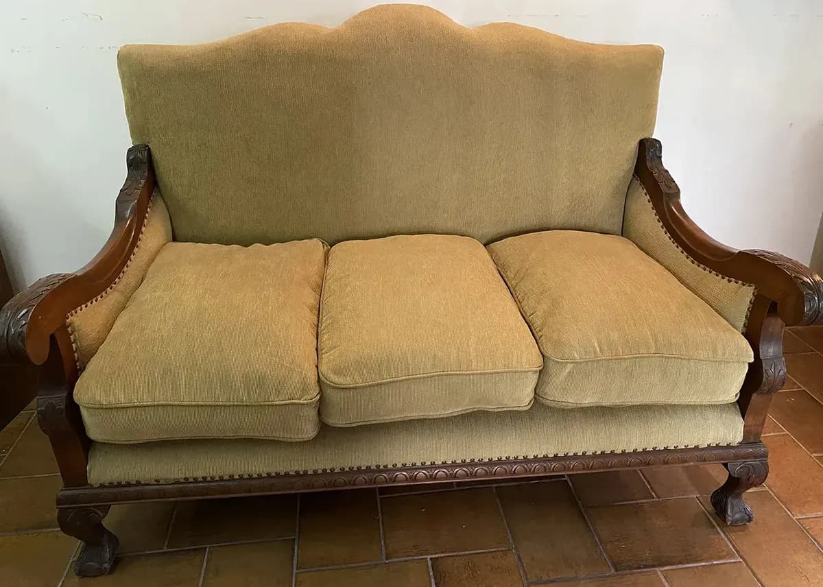 Sillón 3 Cuerpos clásico madera tallada estilo Luis XV