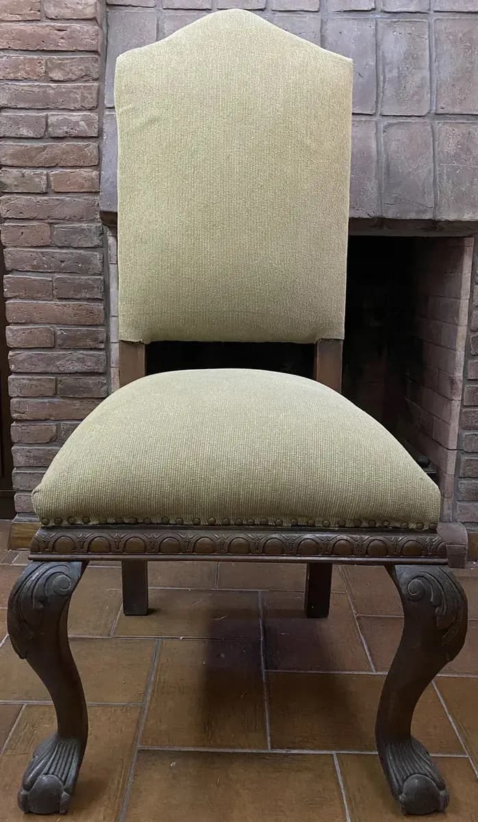 Silla Clásica Madera Tallada Estilo Luis XV