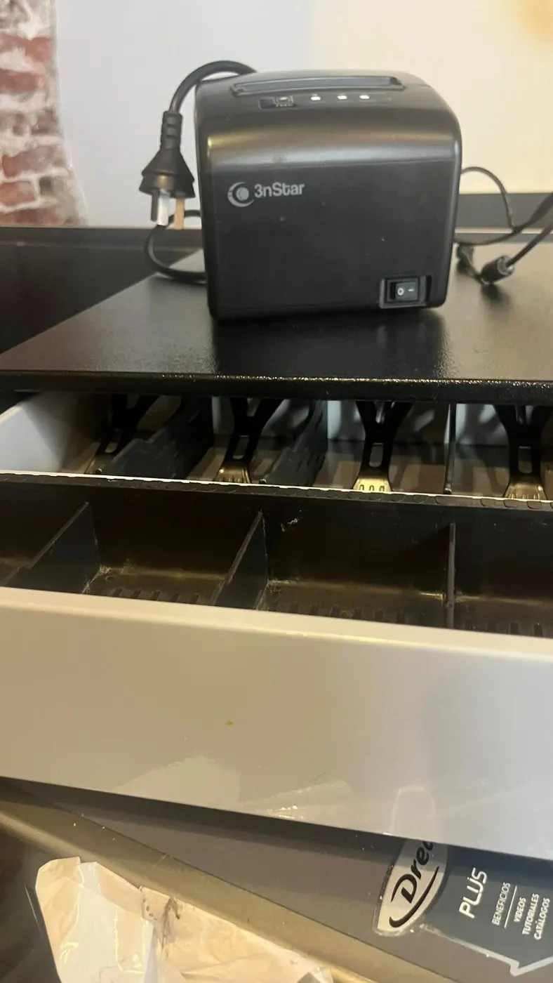 Gaveta 4 Compartimientos Registradora Caja Para Dinero (sin llave) + Impresora Comandera Térmica
