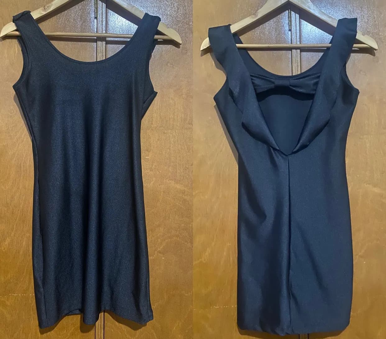 Vestido negro de lycra elastizada talle M/L