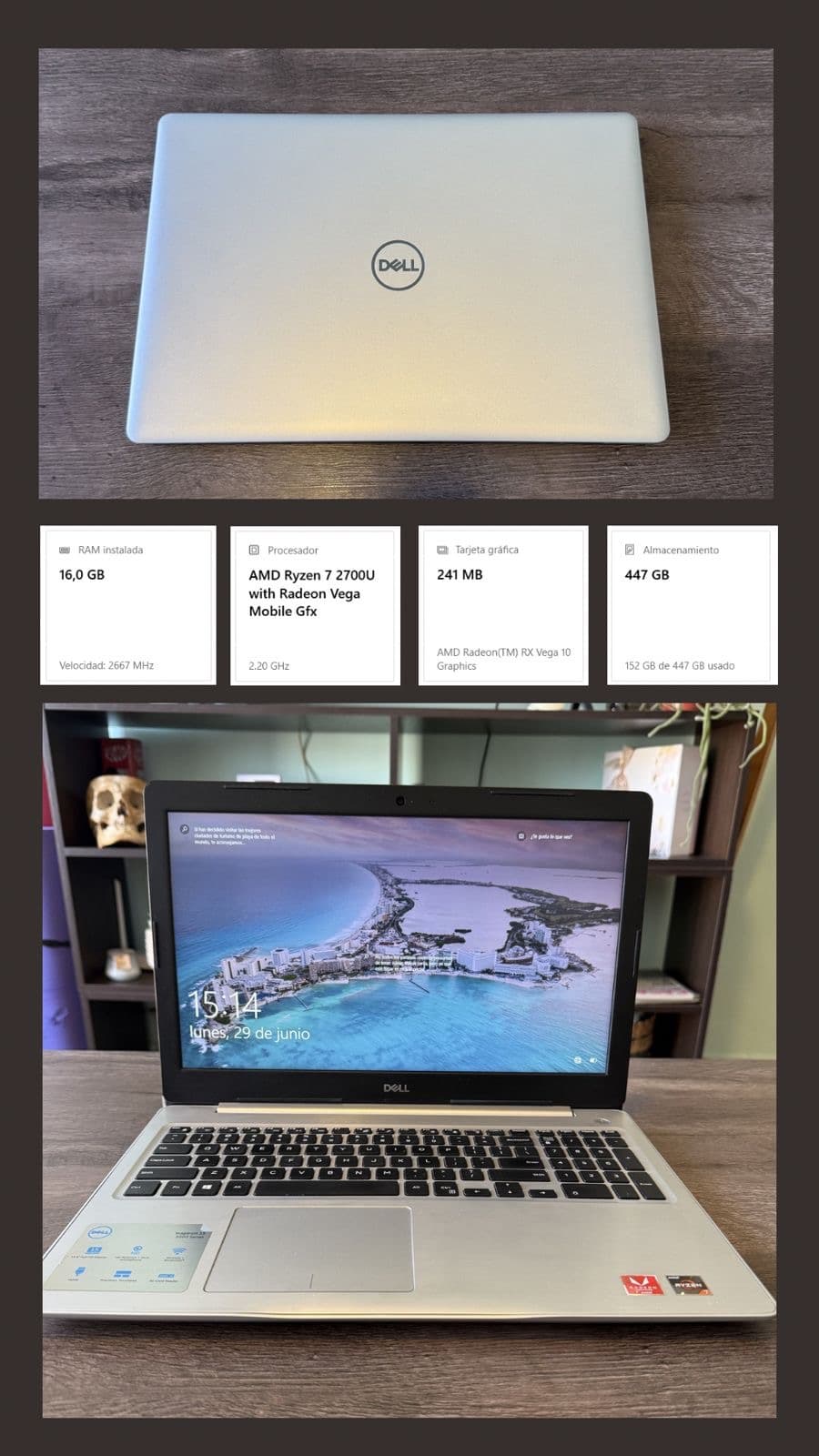 Computadora DELL inspiron 15 serie 5000