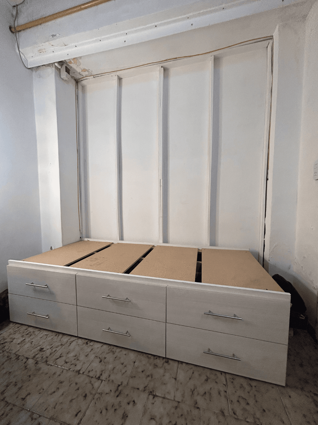 CAMA BOX 6 CAJONES - 1 plaza, 190x90