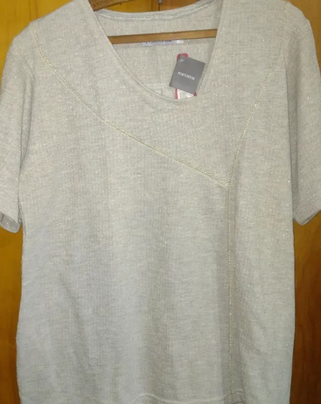 Remera tipo tejida
