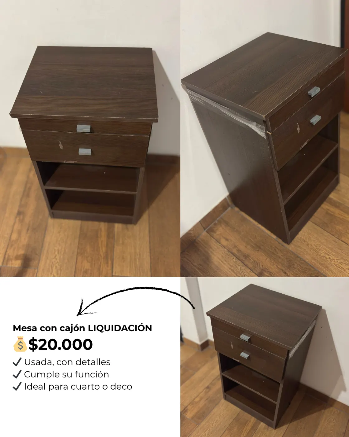 LIQUIDACIÓN Mesa con cajón