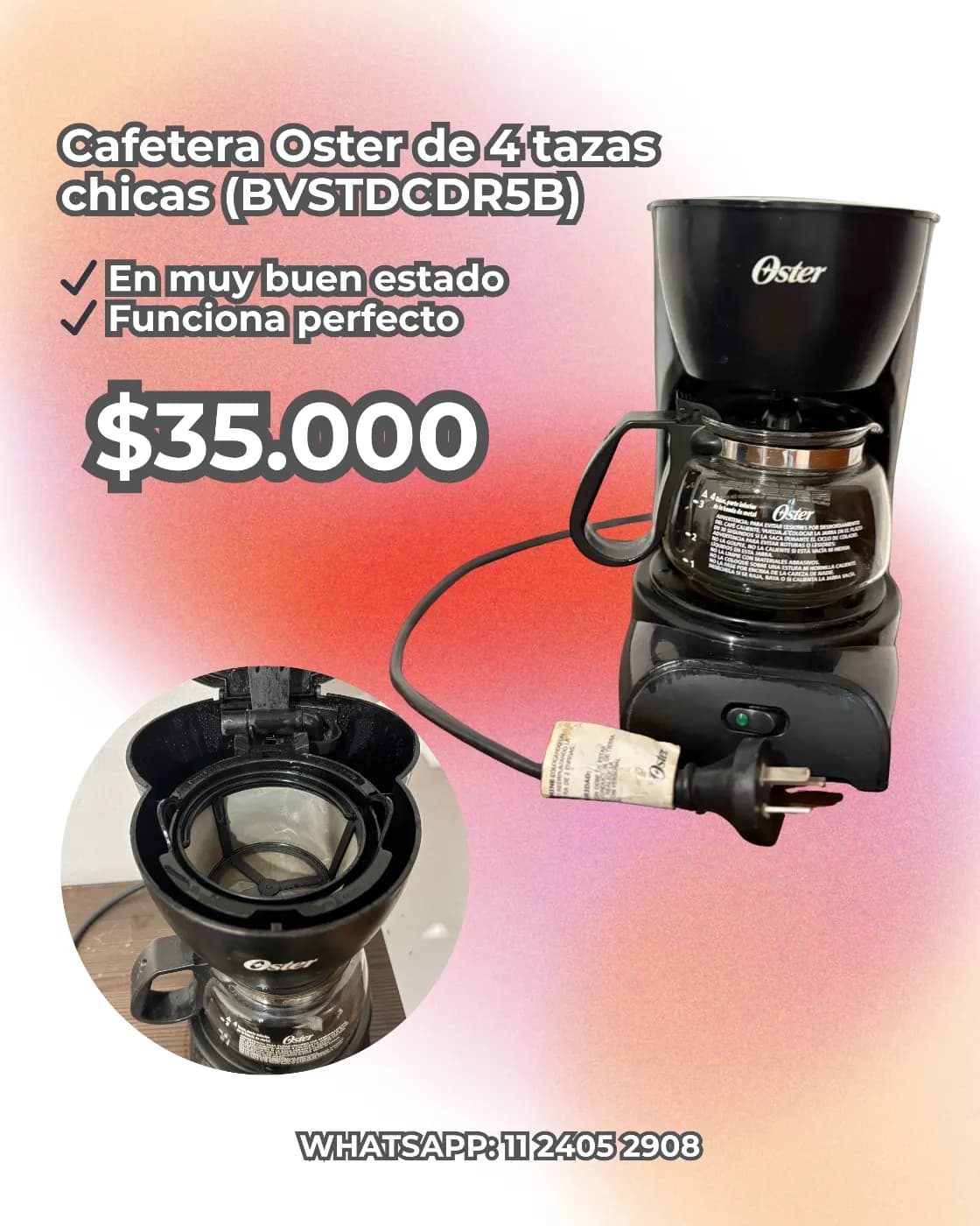 Cafetera Oster Chica