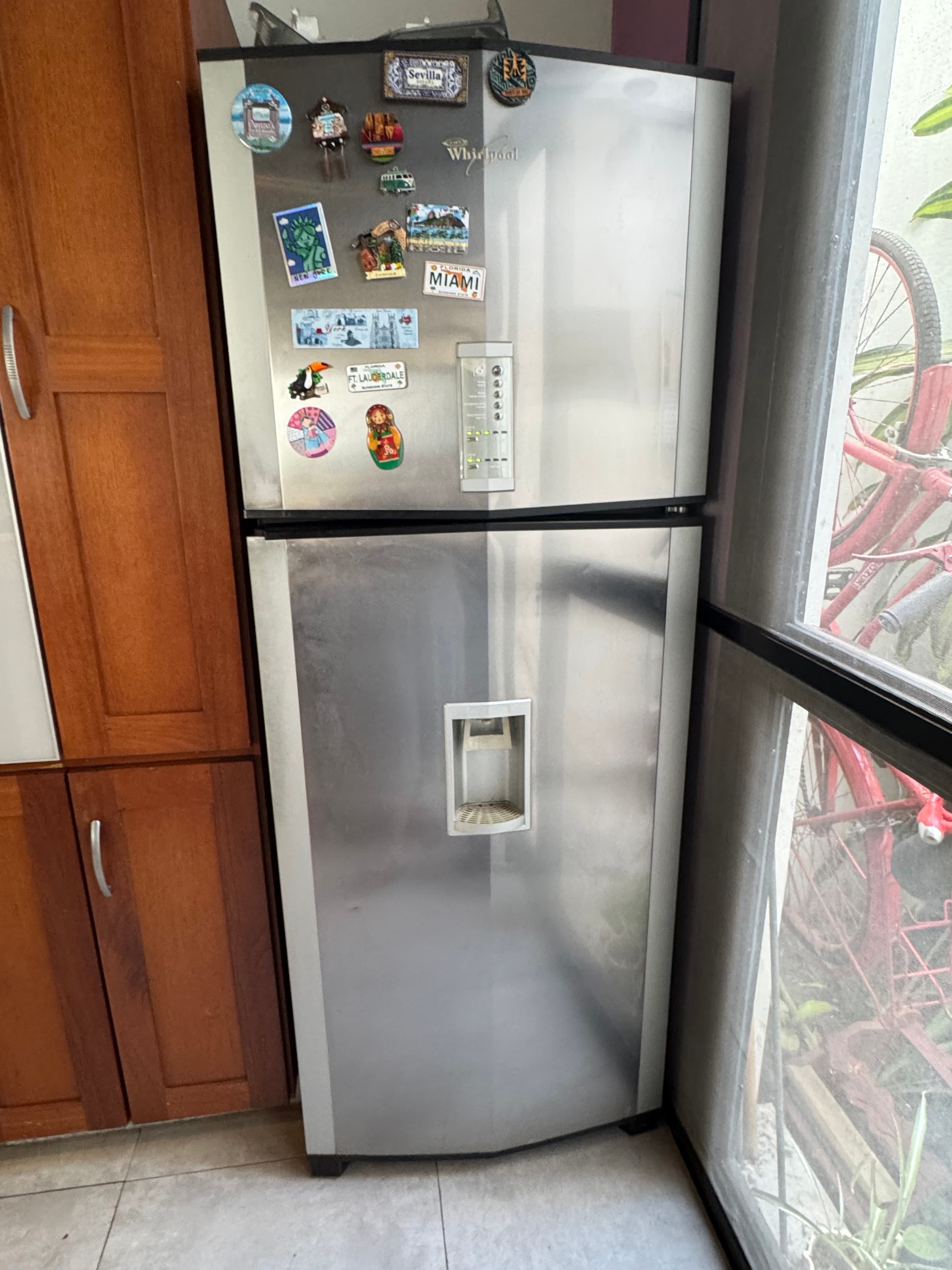 Heladera Whirlpool 432lt-no Frost-6 Sense Acero