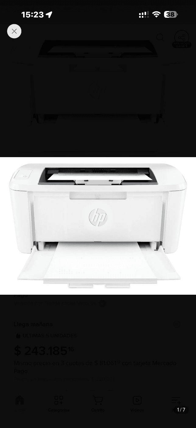 Impresora HP LASERJET m1111a