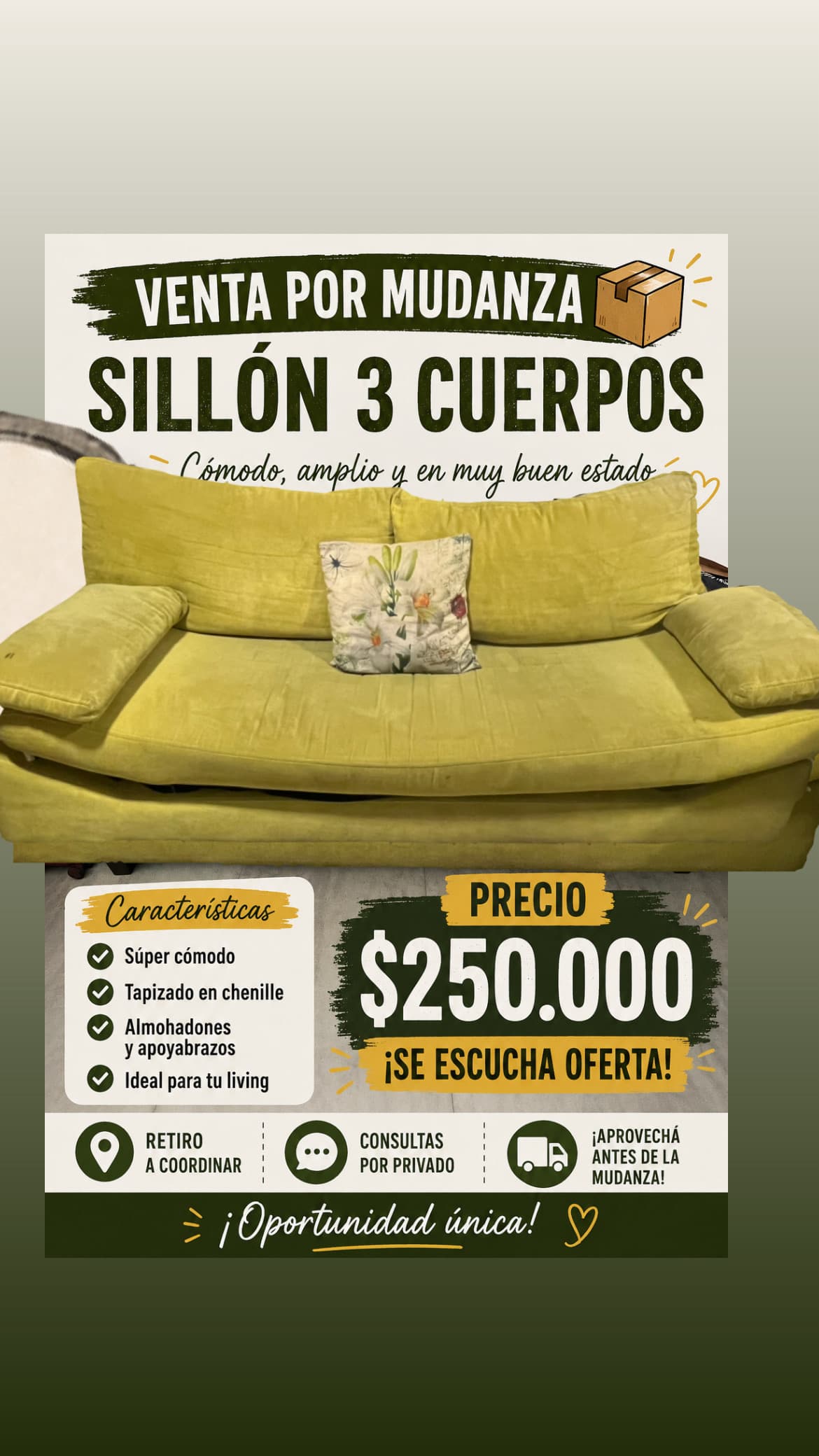 Sillón 3 cuerpos