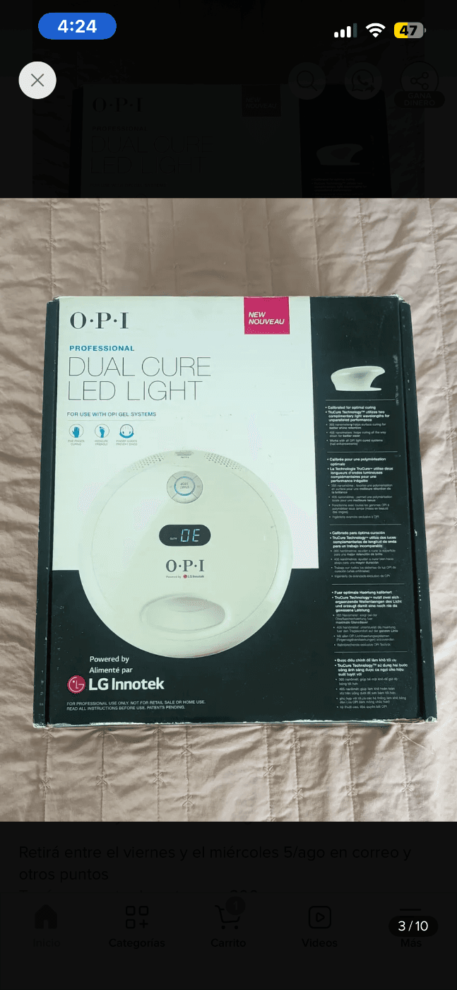 Cabina para secado de uñas
