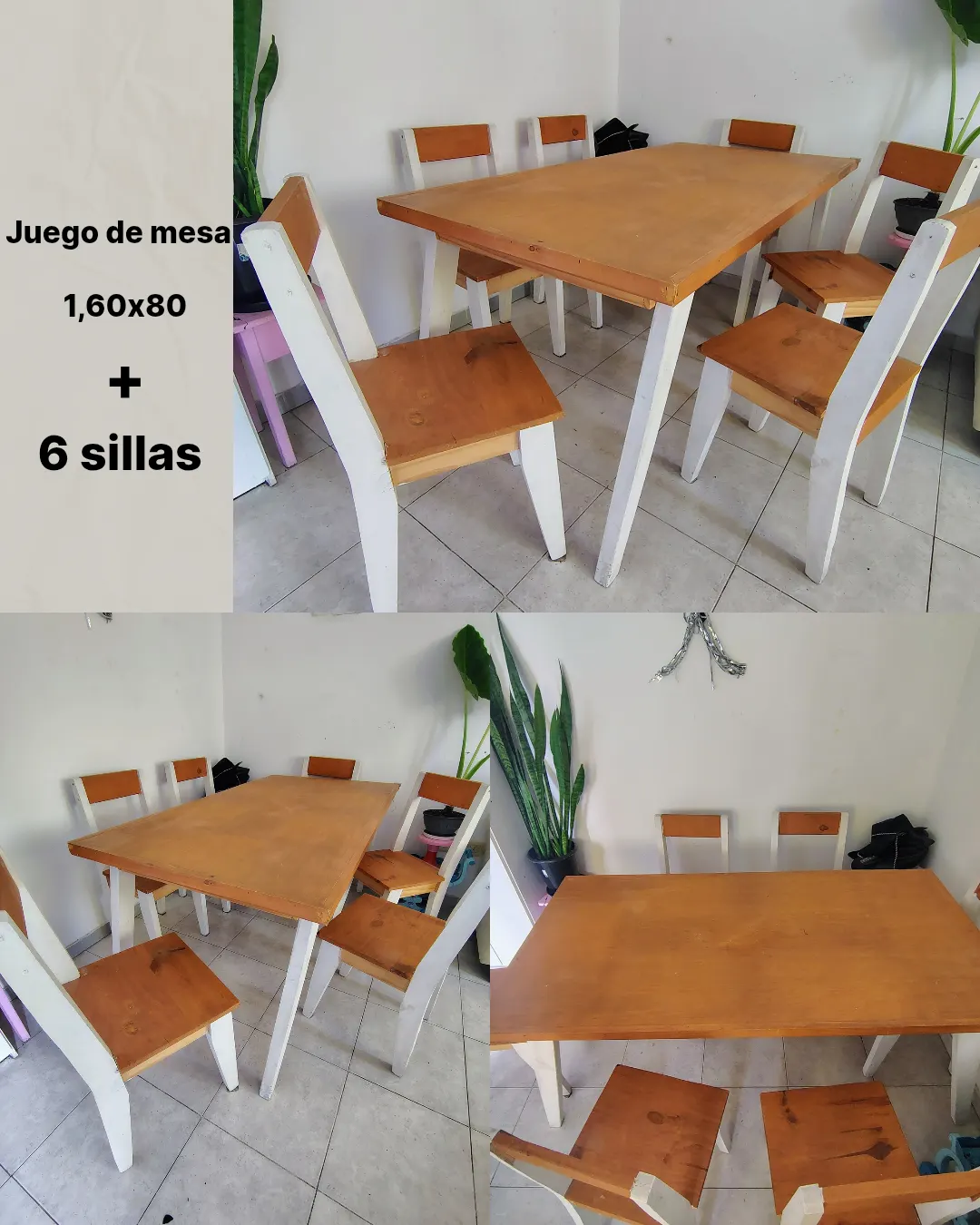 Juego de mesa y sillas