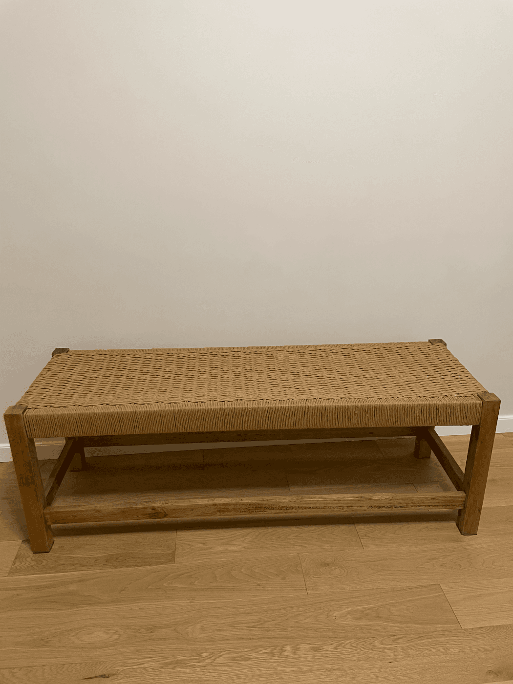 Pie de cama banco hilo kraft tejido cerrado 1.2