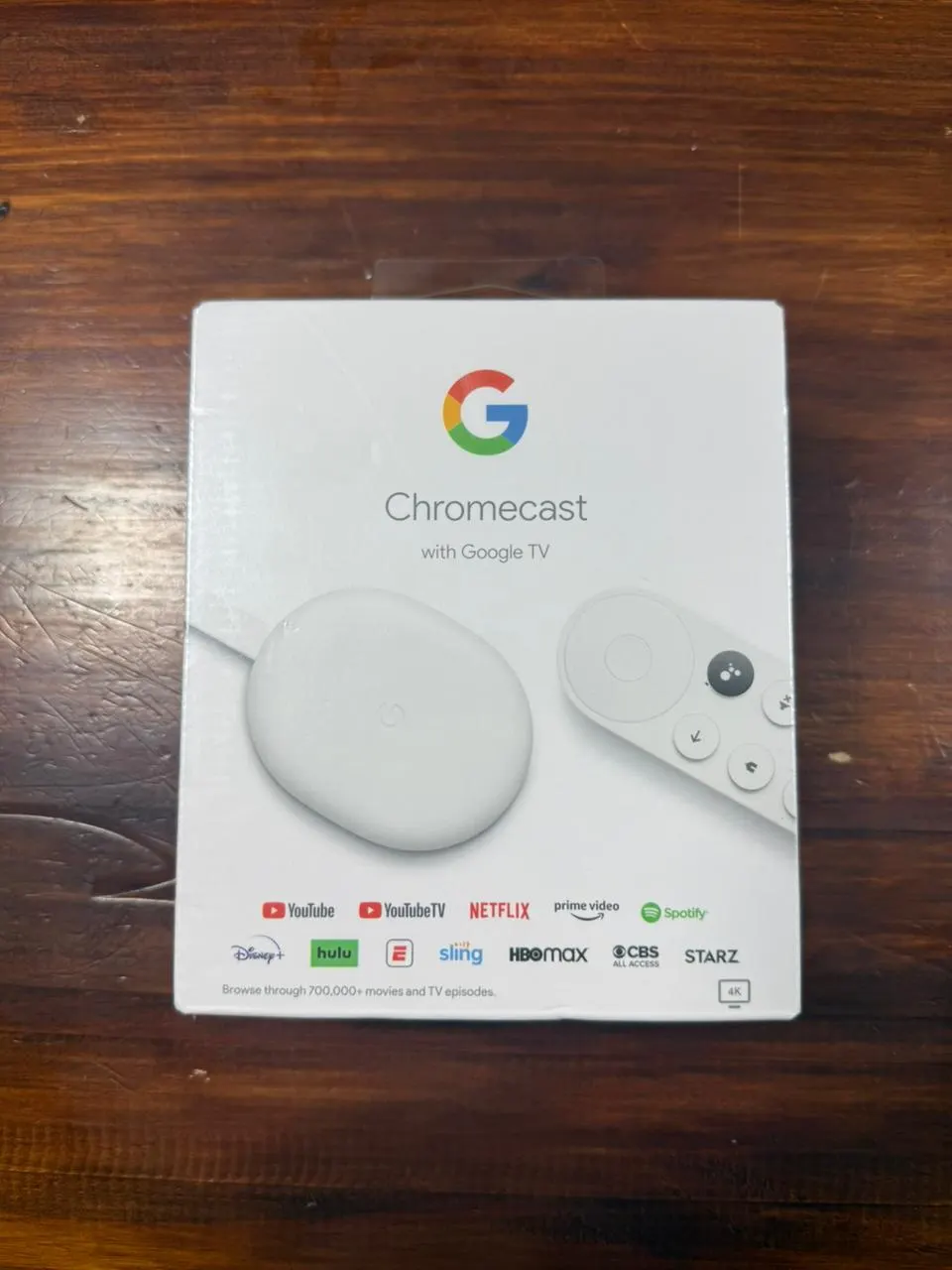 Google Chromecast with TV de voz 4a generación 4K 8GB snow con 2GB de memoria RAM