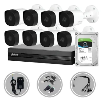 Sistema de Seguridad Completo 8 Cámaras 1080p con Infrarrojos