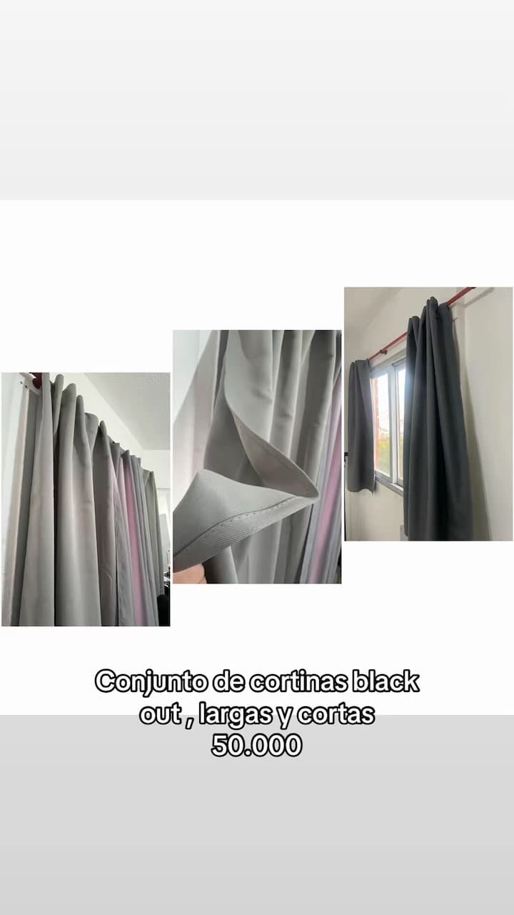 Cortinas cortas y largas Black out