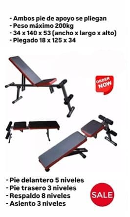 Banco regulable y plegable Gym