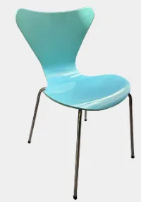 Silla de madera Turquesa