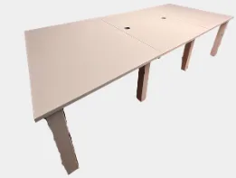 Mesa con pasacables
