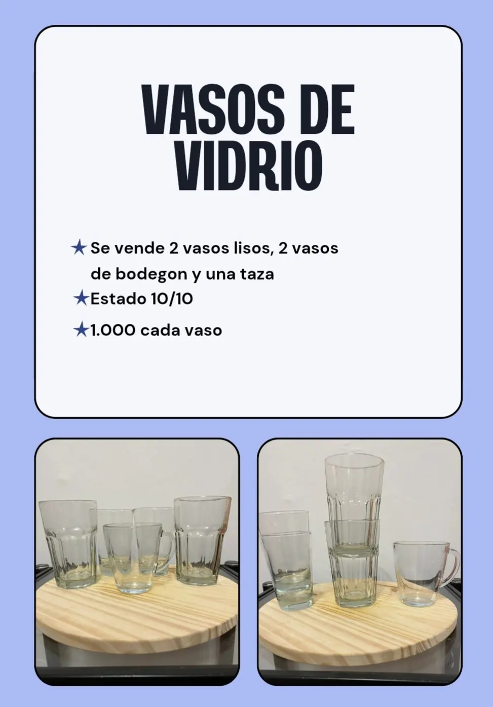 Vasos de vidrio