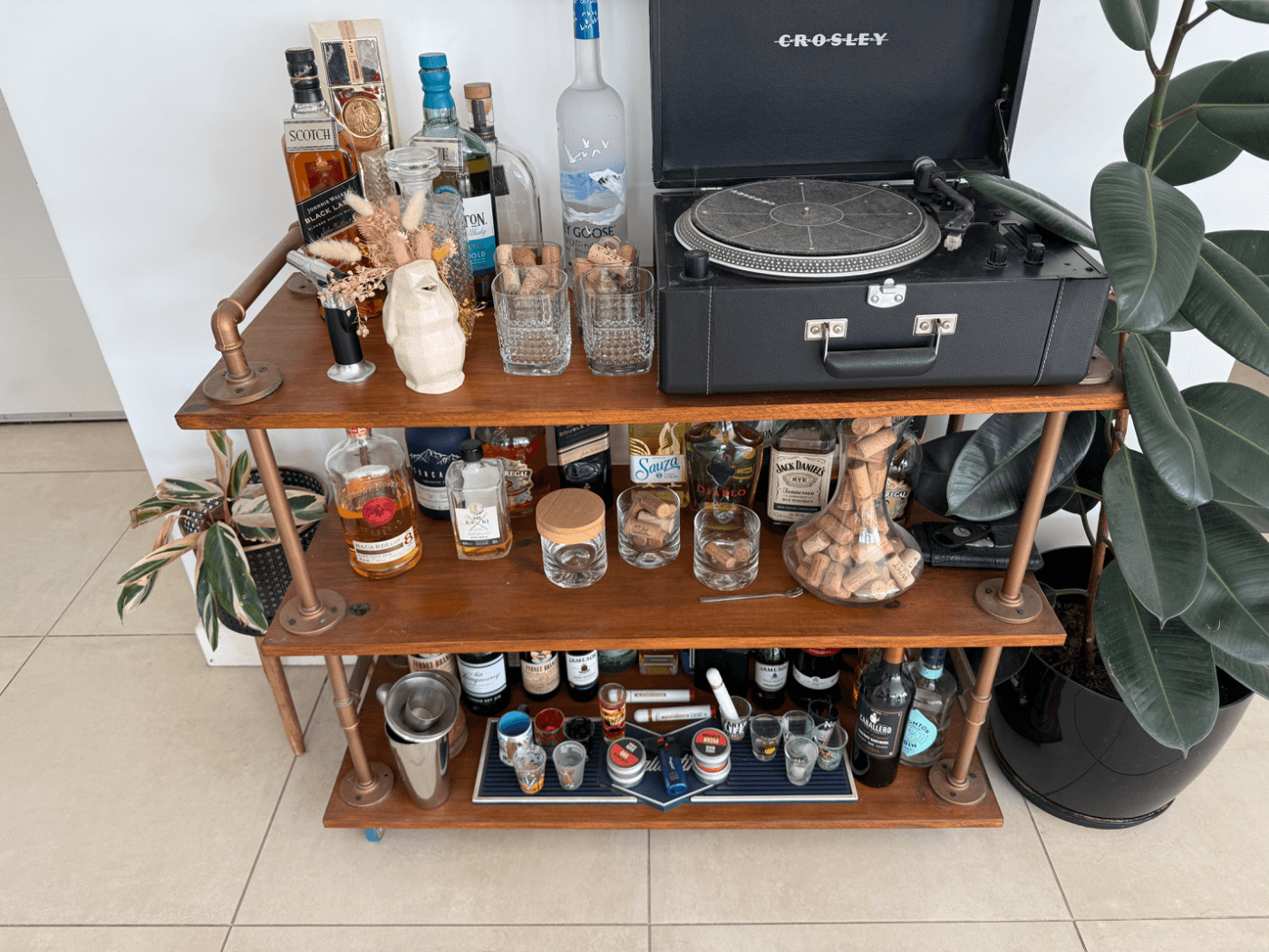 Barra con rueditas