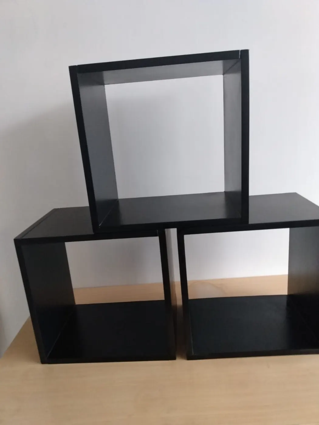 Cubo Estante Organizador Laqueado Satinado Negro 40x30