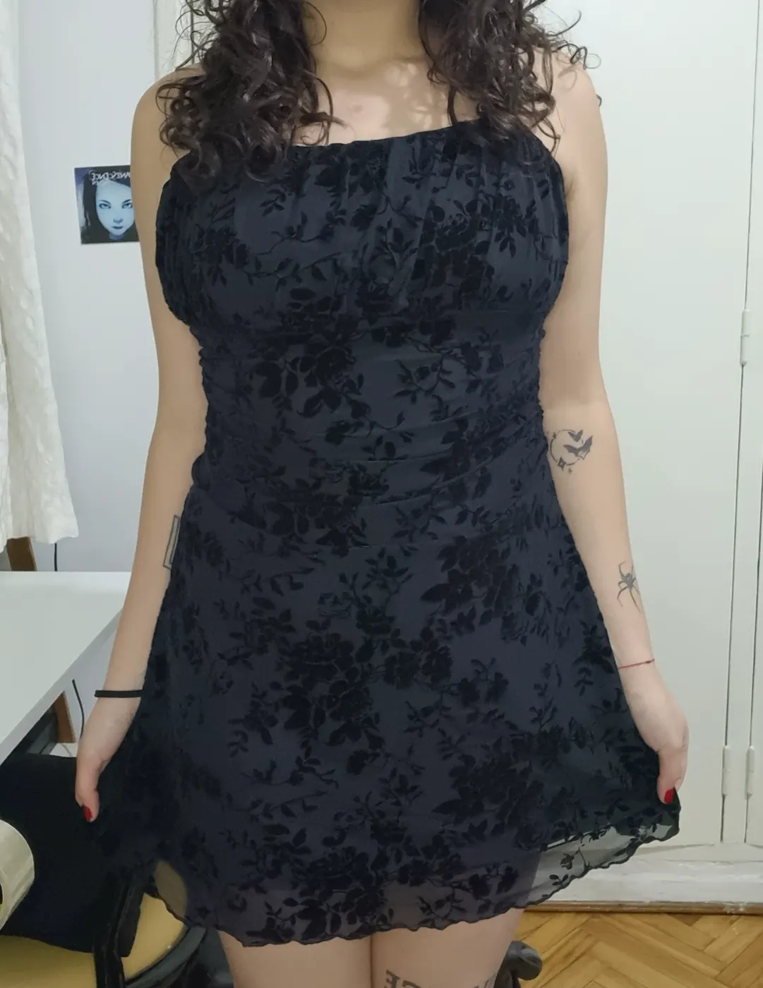 vestido con flores XL