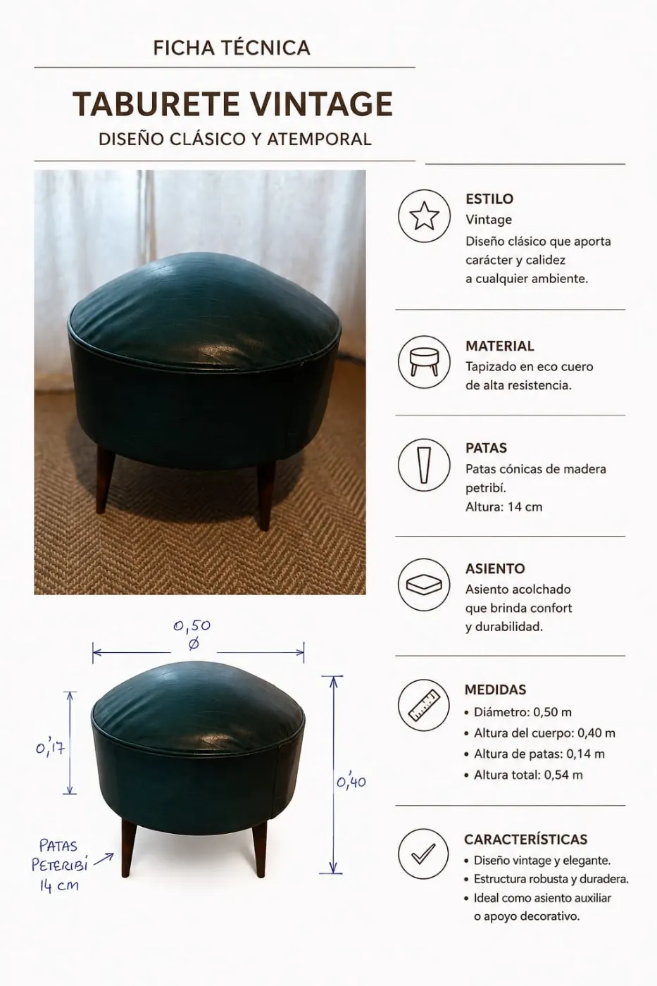 Taburete Vintage