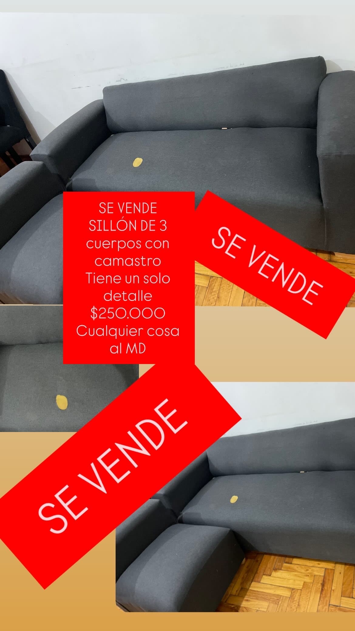 Sillón de 3 cuerpos+ camastro