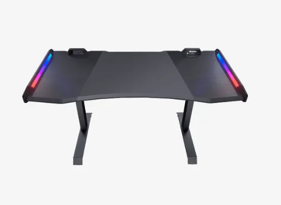 Escritorio Gamer Cougar RGB Mars V2, Con panel HUB, Ergonómico, Marco Acero, Negro