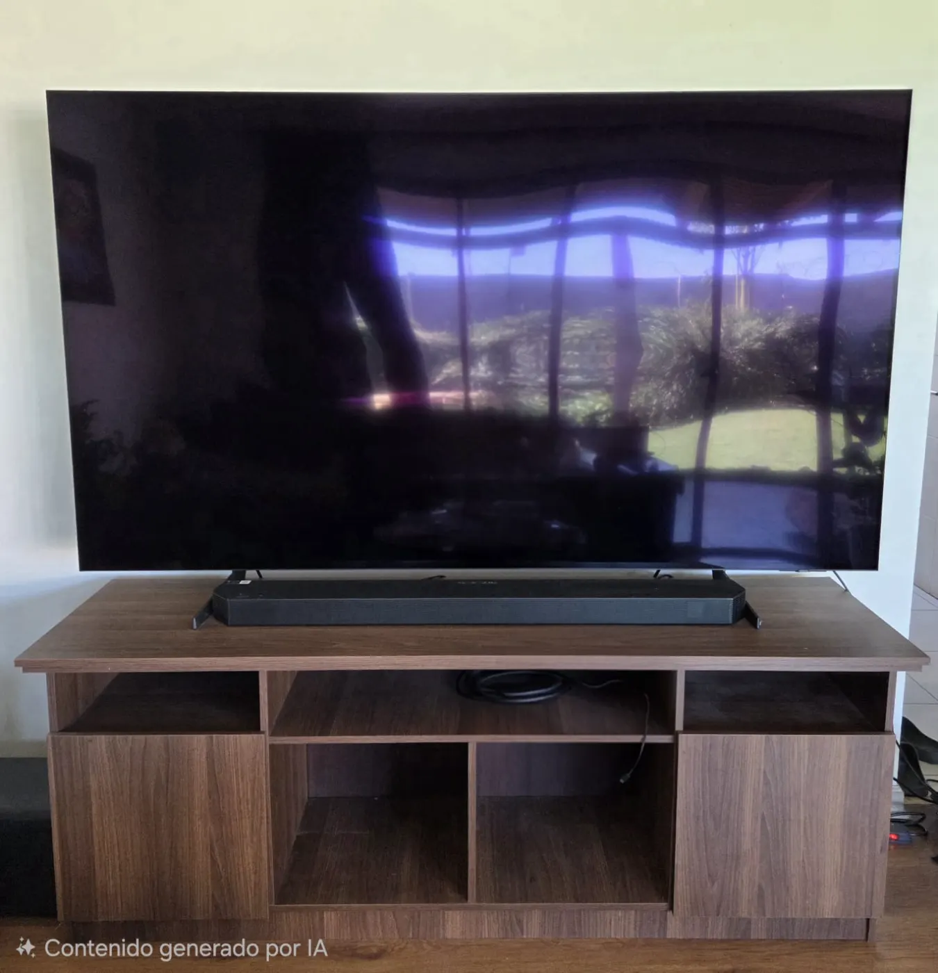 77" OLED S85H 4K Vision AI Smart TV + Rack TV Atenas Nogal