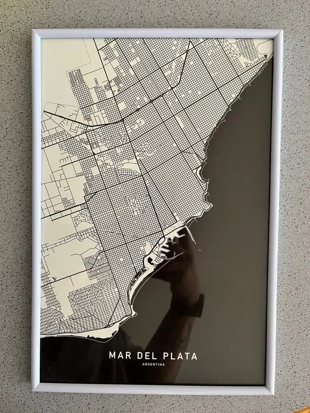 Cuadro Mar del Plata borde fino - plástico 20X30