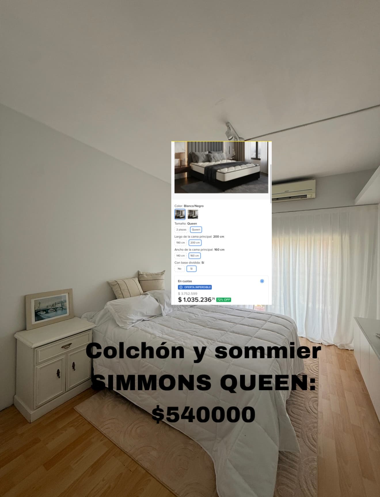 Sommier y colchón SIMMONS
