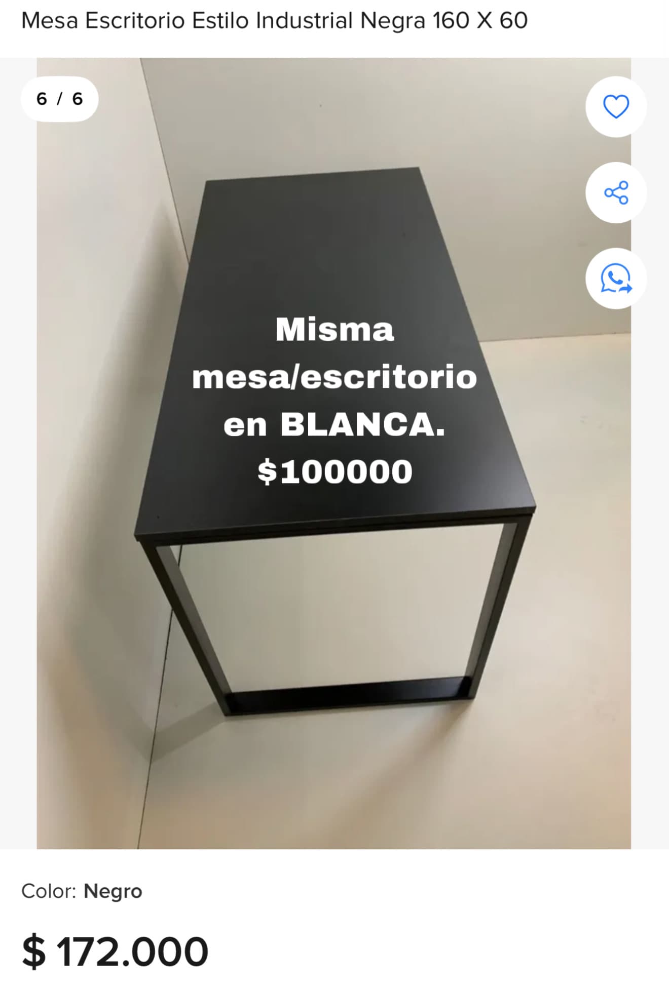 Escritorio TODO BLANCO 160x60