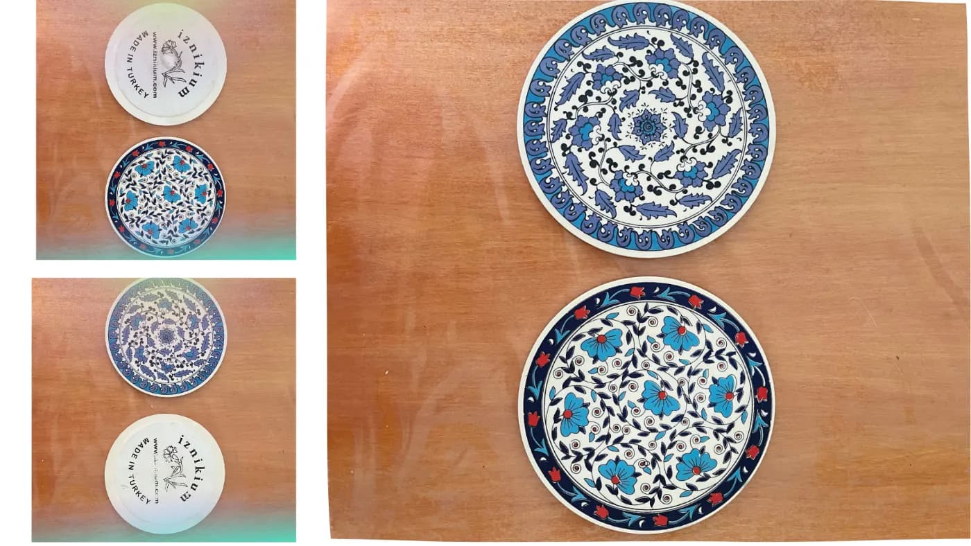 Set de 2 Apoya Fuentes / Posaplatos Iznikium - Made in Turkey