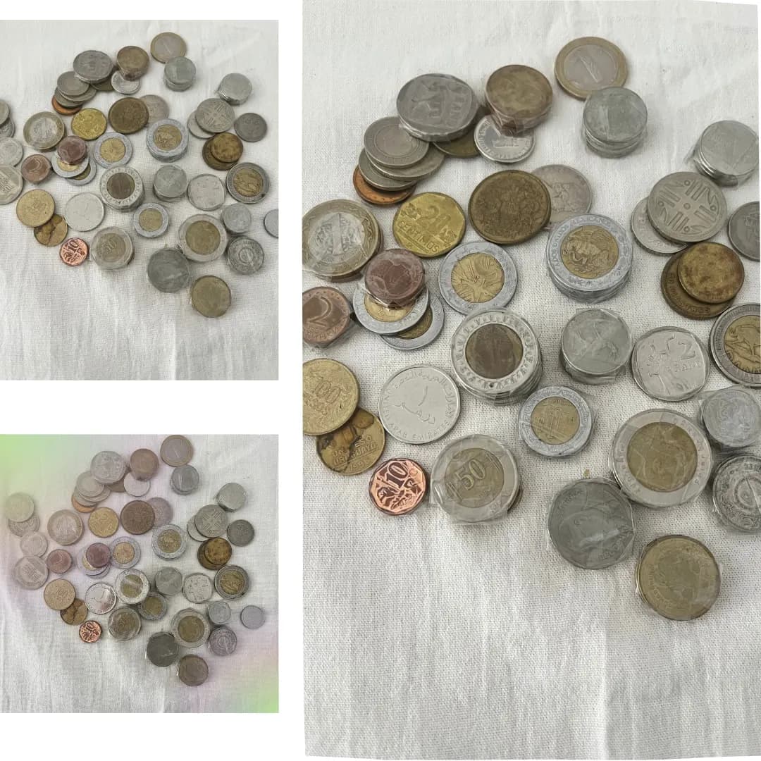 Lote Monedas Extranjeras Varias (480 gramos)