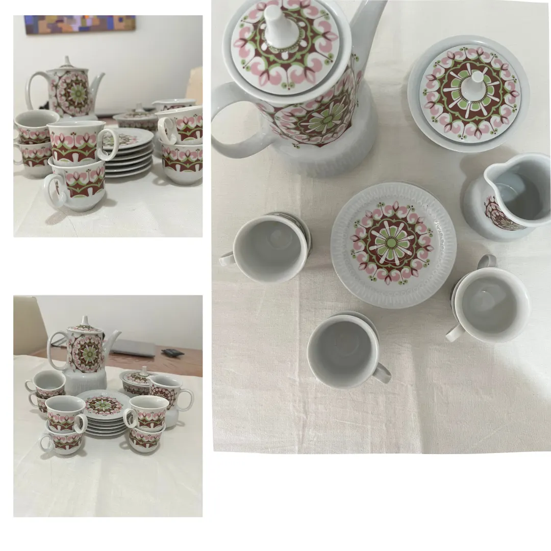 Antiguo Juego de Café de Porcelana Vintage (15)